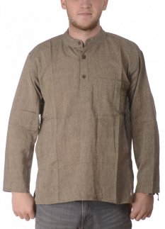 Koszula indyjska / ETNO KURTA beżowo-brązowa
