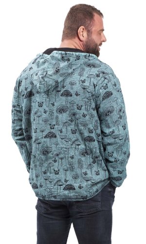 Kurtka z kapturem MUSHROOM niebieski - Rozmiar: L