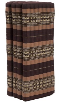 Futon skládací Comfort hnědý se slony / 120 cm