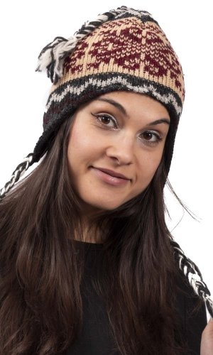 Vlnená čiapka so strapcami / čierna VII.