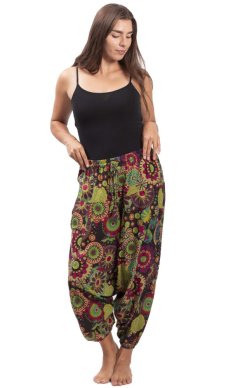 Szarawary / Spodnie haremki AMARA zielony