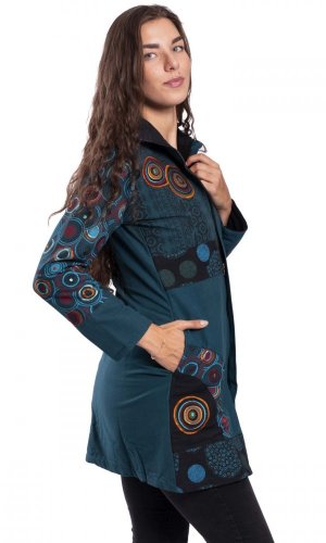 Dámsky kabát Parvati modrý - Veľkosť: M