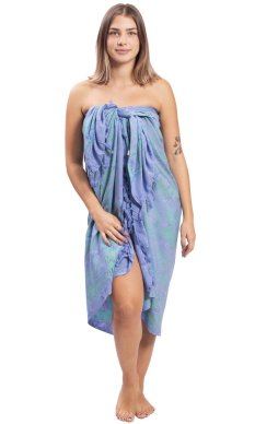 Sarong BALI BATIK svetlo modrý I.