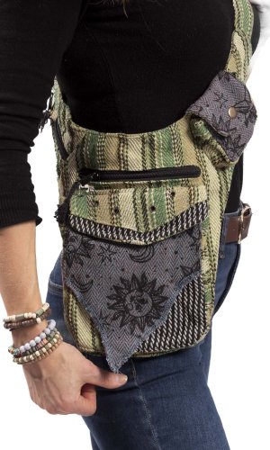 Crossbody taška / ledvinka SURI zelená II.