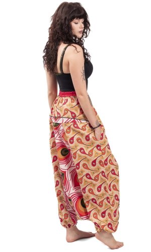 Szarawary / Spodnie haremki MANDALA czerwone