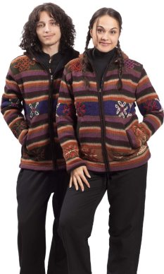 Pletená bunda BHUTAN fialová