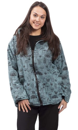 Kurtka z kapturem MUSHROOM niebieski - Rozmiar: L