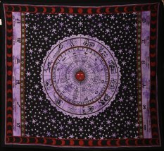 Mandala duża Zodiac purpurowa