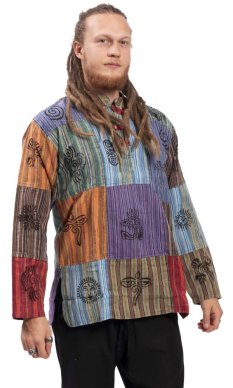 Košeľa Nepál / Kurta PATCHWORK multicolor I.