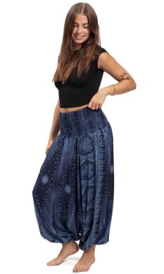 Harémové nohavice / Sultánky THAI PEACOCK čierne II.