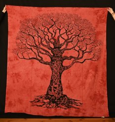 Mandala velká/strom červená