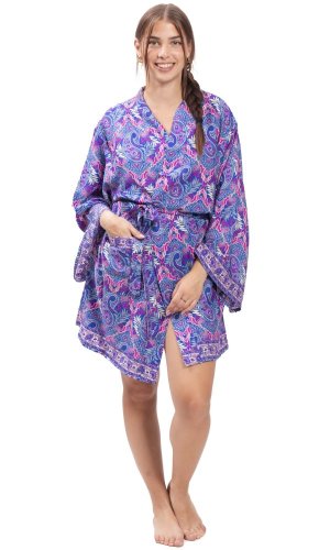 Krótkie kimono MEHER niebieski II.