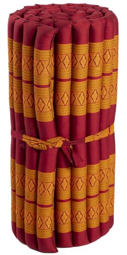 Futon rolowany / szerokość 80 cm / ochra-czerwony