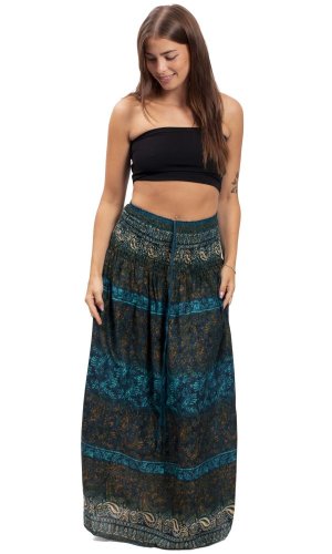Długa spódnica / suknia THAI STAINED cniebieski I.