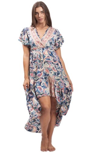 Dámské šaty dlouhé SNEHA modré I.