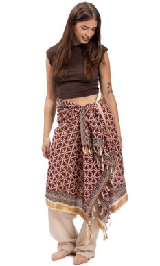 Sarong / szalik JALA / ornament bordowy II.