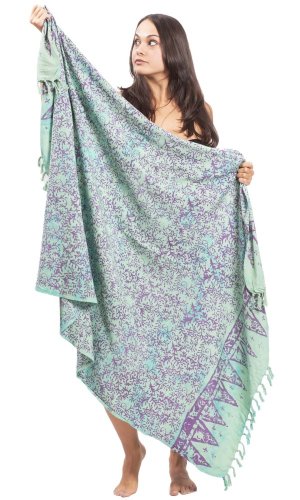 Sarong BALI BATIK zelený XIX.