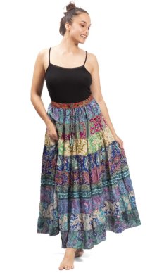 Volánová sukňa v etno štýle multicolor  XIV.
