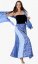 Długa spódnica z sarongiem niebieska - Rozmiar: M