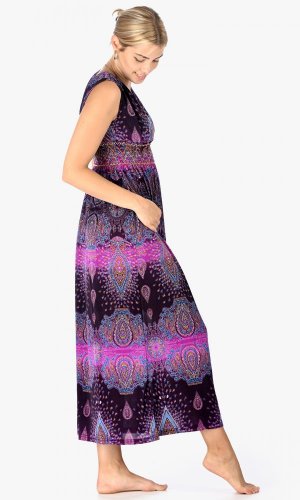 Dámské šaty dlouhé Kay Tan fialové