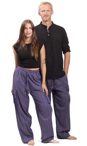 Kalhoty CLASSIC STRIPES fialová I.