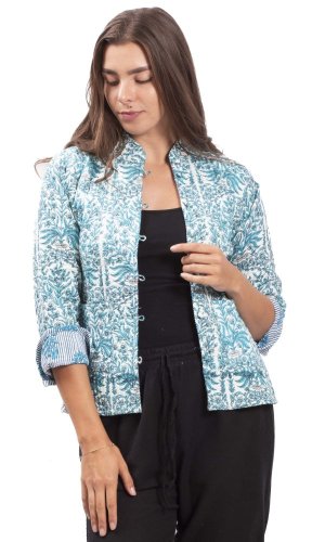 Damski płaszcz PARAT niebieski V. - Rozmiar: 2XL