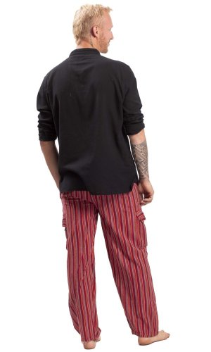 Kalhoty CLASSIC STRIPES červená I.