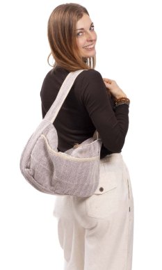 Kabelka DHARA bielo - fialová