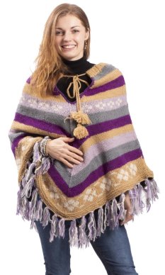 Pončo HIMALAYAN fialové