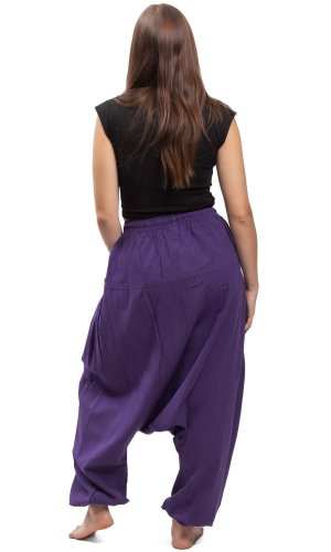 Harémové kalhoty / Sultánky CLASSIC PLEATS fialová