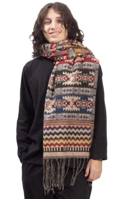 Szal INDI aztek beżowy I.