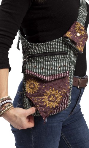 Crossbody taška / ledvinka SURI zelená I.