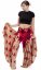 Kolová kalhotová sukně PARIPA červeno-béžové