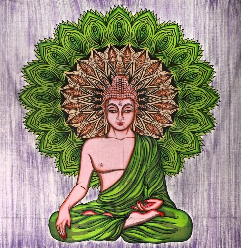Mandala veľká Budha zelená