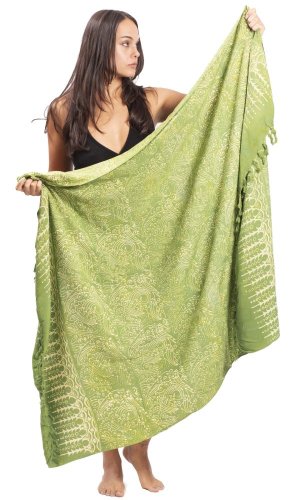 Sarong BALI BATIK zelený XI.