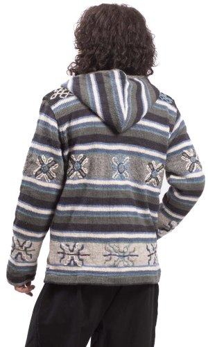 Kurtka dzianinowa BHUTAN szary - Rozmiar: XL