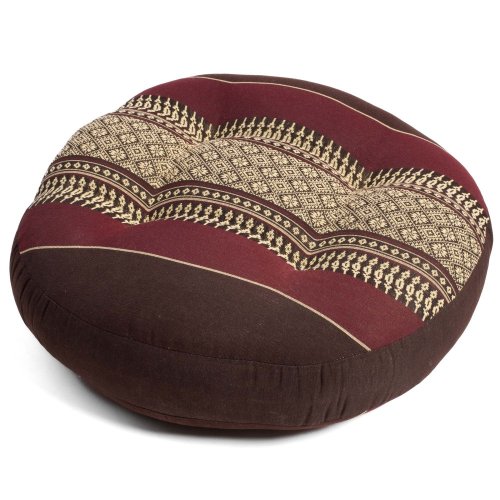 Meditační podsedák kulatý FUTON bordó-hnědý I.
