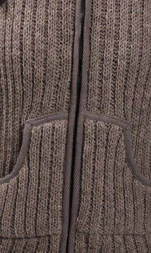 Kurtka dzianinowa PAHARI brązowa - Rozmiar: M