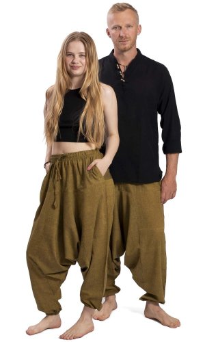 Szarawary / Spodnie haremki CLASSIC  ochra