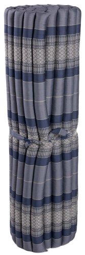 Futon rolovací / šírka 120 cm / šedo-modrý III.