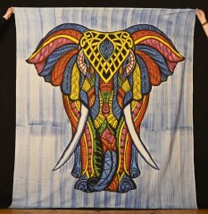 Mandala velká Elephant rainbow