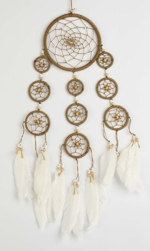 Łapacz snów CIRCLES brązowy/ długość 40 cm
