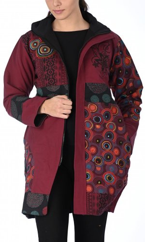 Dámsky kabát Parvati červený - Veľkosť: M