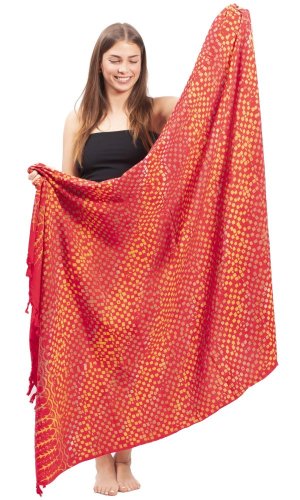 Sarong BALI BATIK czerwony XIV.