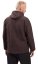 Bluza unisex z kapturem RAHUL brązowa - Rozmiar: M
