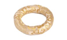 Polštářek pod tibetskou mísu ø 14 cm zlatý (vhodný na mísu o průměru 18–20 cm)
