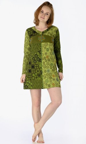 Šaty s dlhým rukávom Iniya zelené