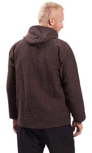 Unisex mikina s kapucí RAHUL hnědá