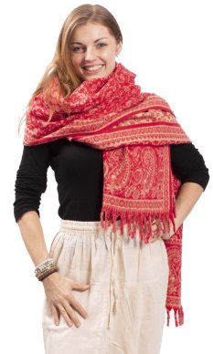 Šála GARAM červená II.