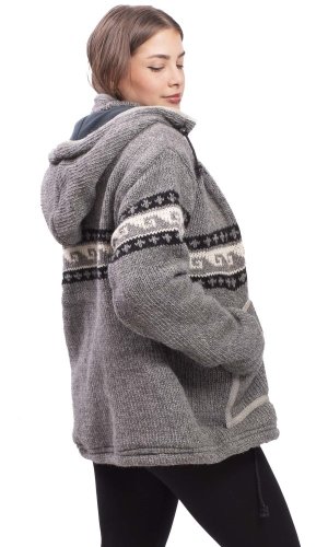 Kurtka wełniana WAVES jasno szara